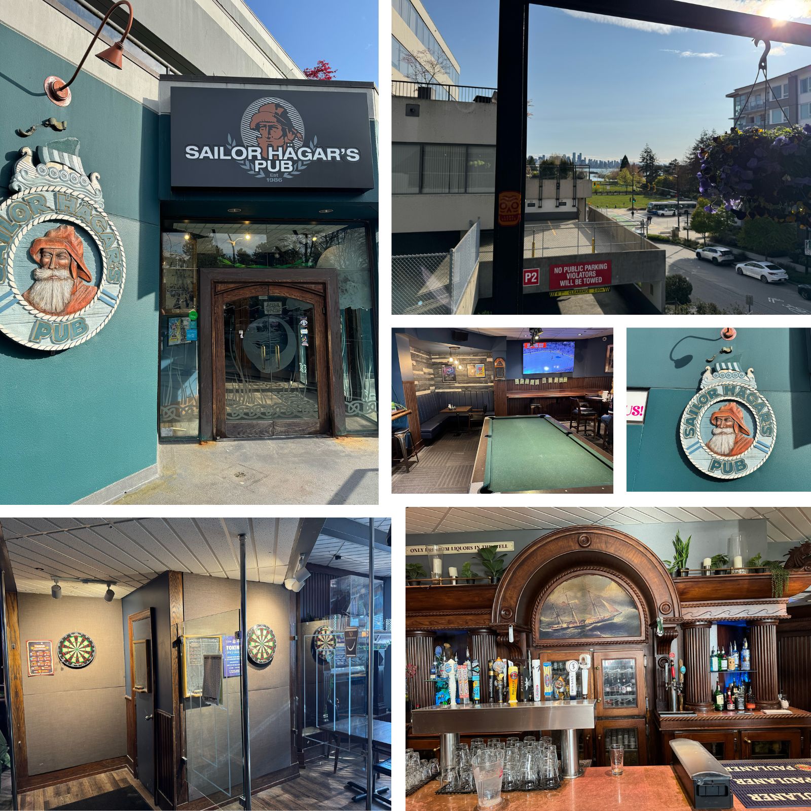 South African Pub Night at Sailor Hagar’s Pub in North Vancouver – pool table, dartboards, and cold beers with fellow Saffas.