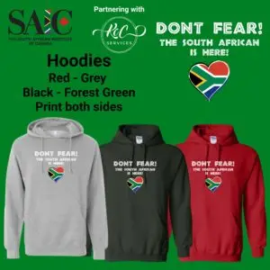 Don’t Fear! The South African is Here Hoodie – Celebrate South African Pride | Saffa Heritage Hoodie